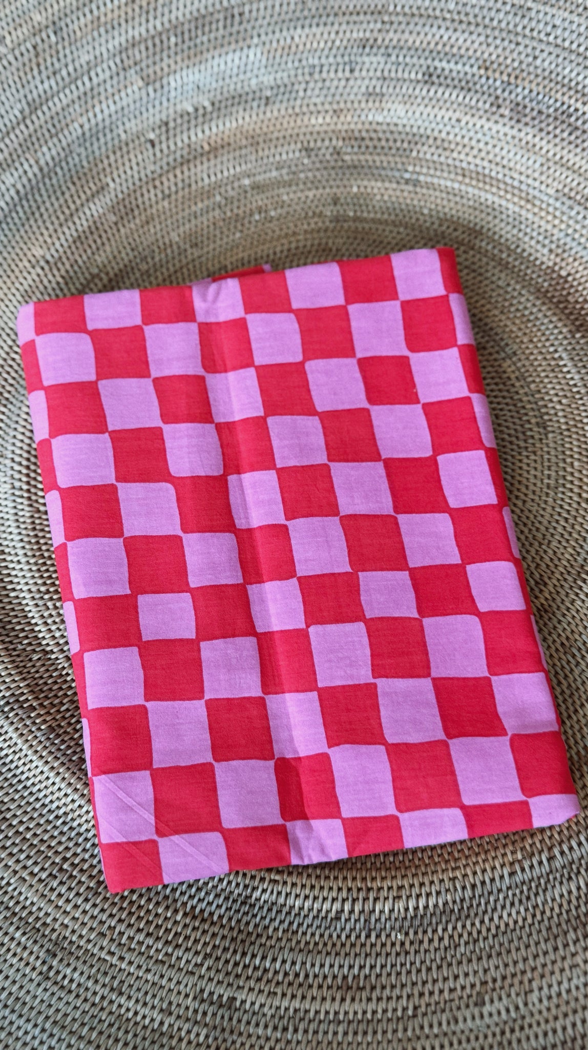 Wyeth Sarong, <i>pink+red check</i>