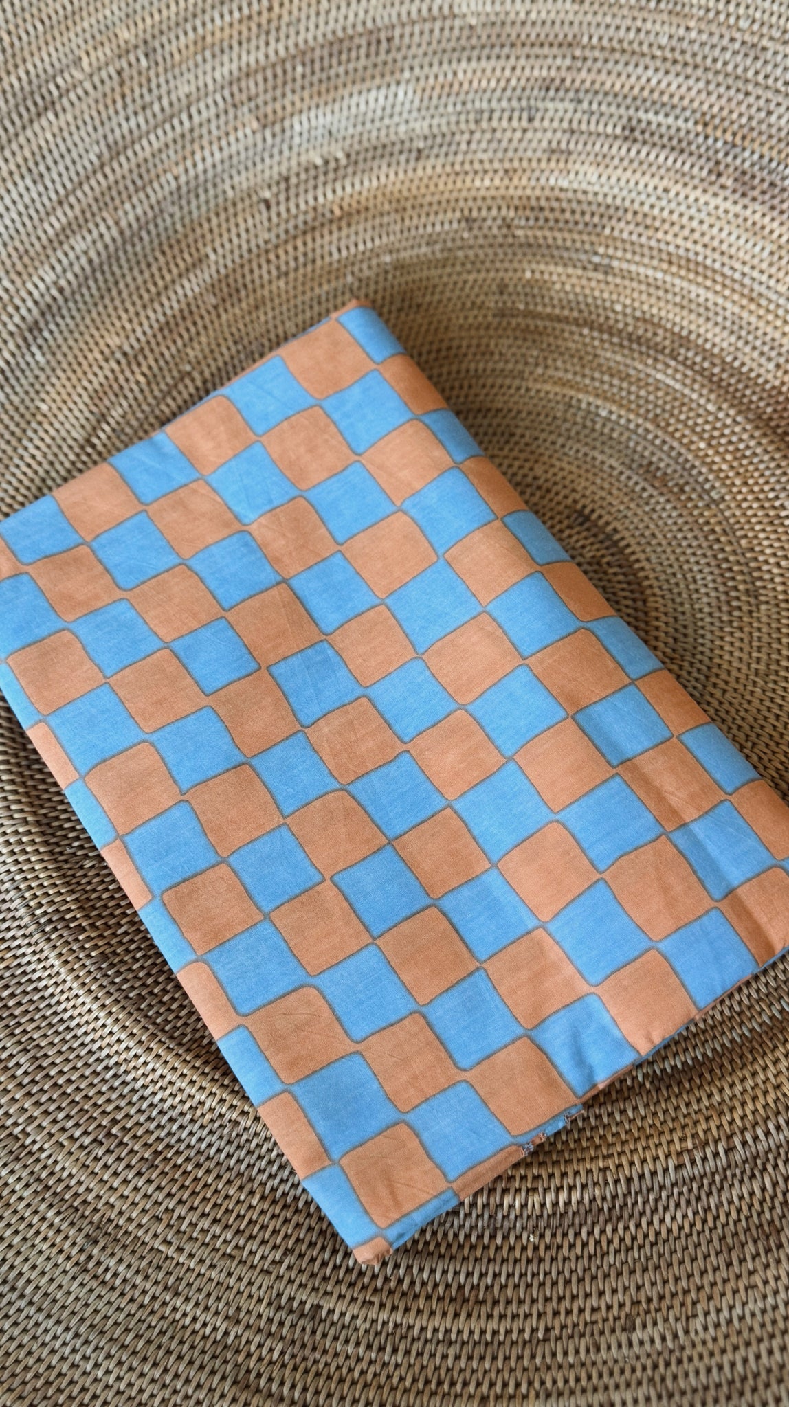 Wyeth Sarong, <i>peach check</i>