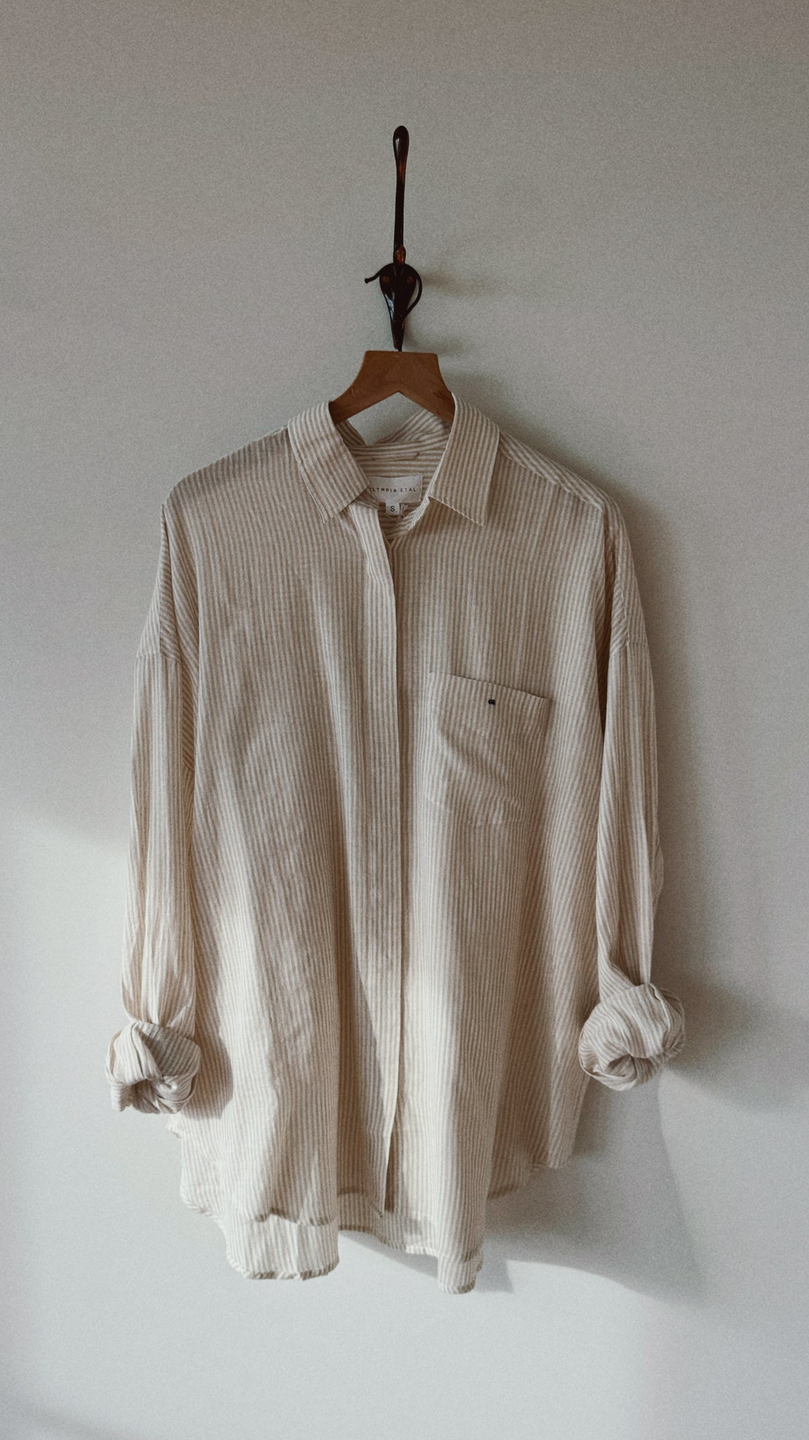 Riv Shirt, <i>taupe stripe</i>