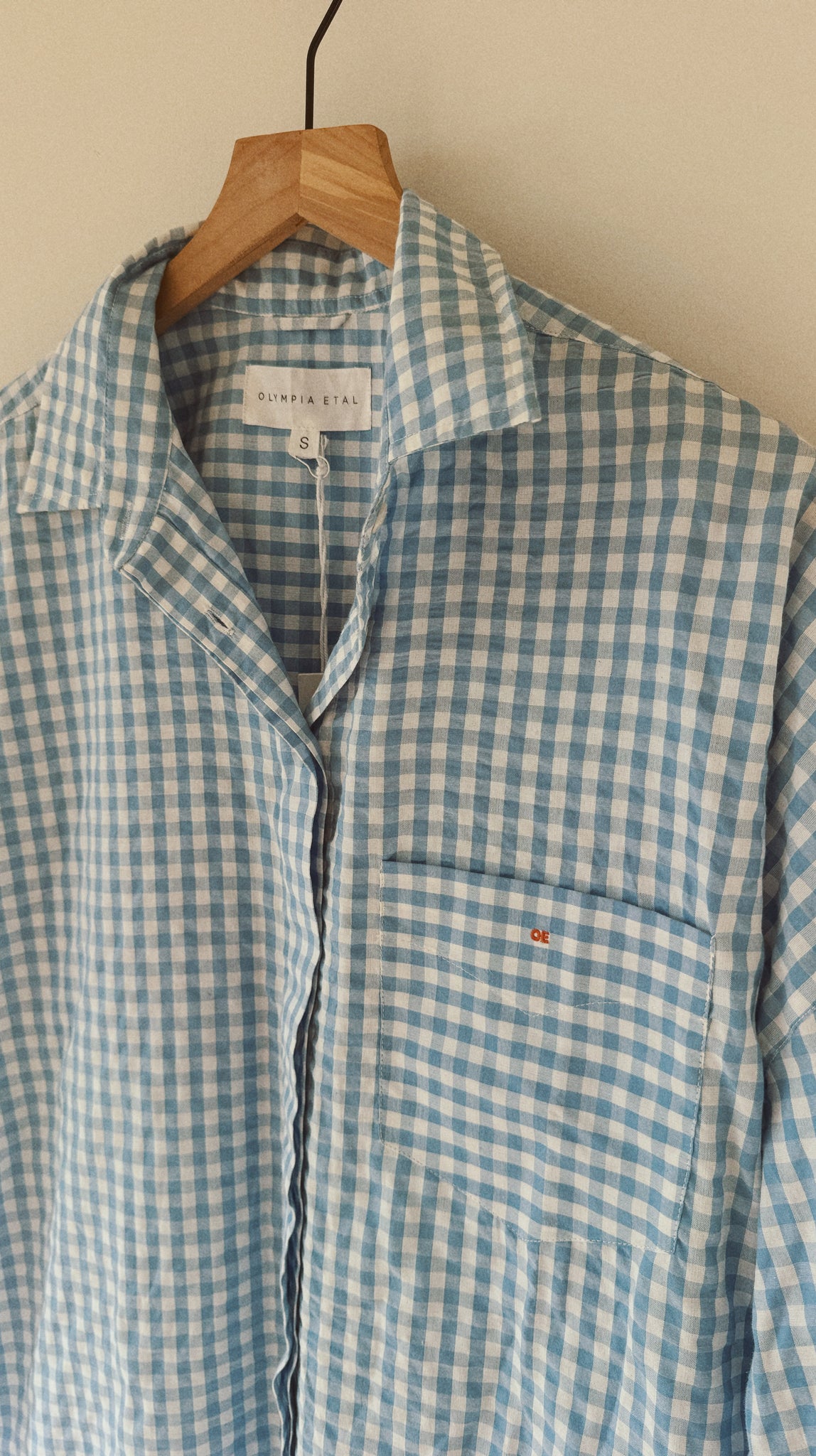 Riv Shirt, <i>blue baby gingham</i>